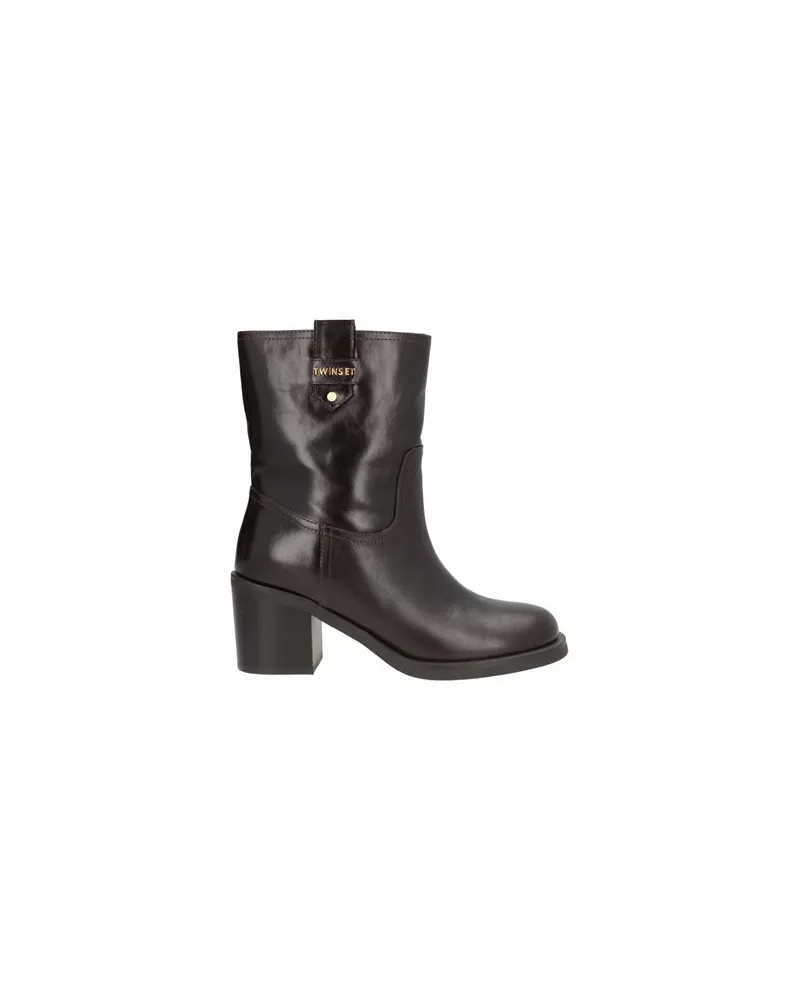 Twin-Set SCHUHE - Stiefelettenauf YOOX.COM Schokobraun