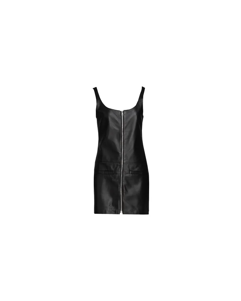8 by Yoox LEATHER FRONT-ZIP MINI DRESS  - KLEIDER - Mini-Kleiderauf YOOX.COM Schwarz