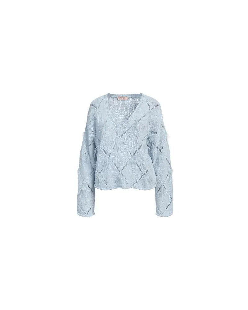 Twin-Set STRICKWAREN - Pulloverauf YOOX.COM Himmelblau