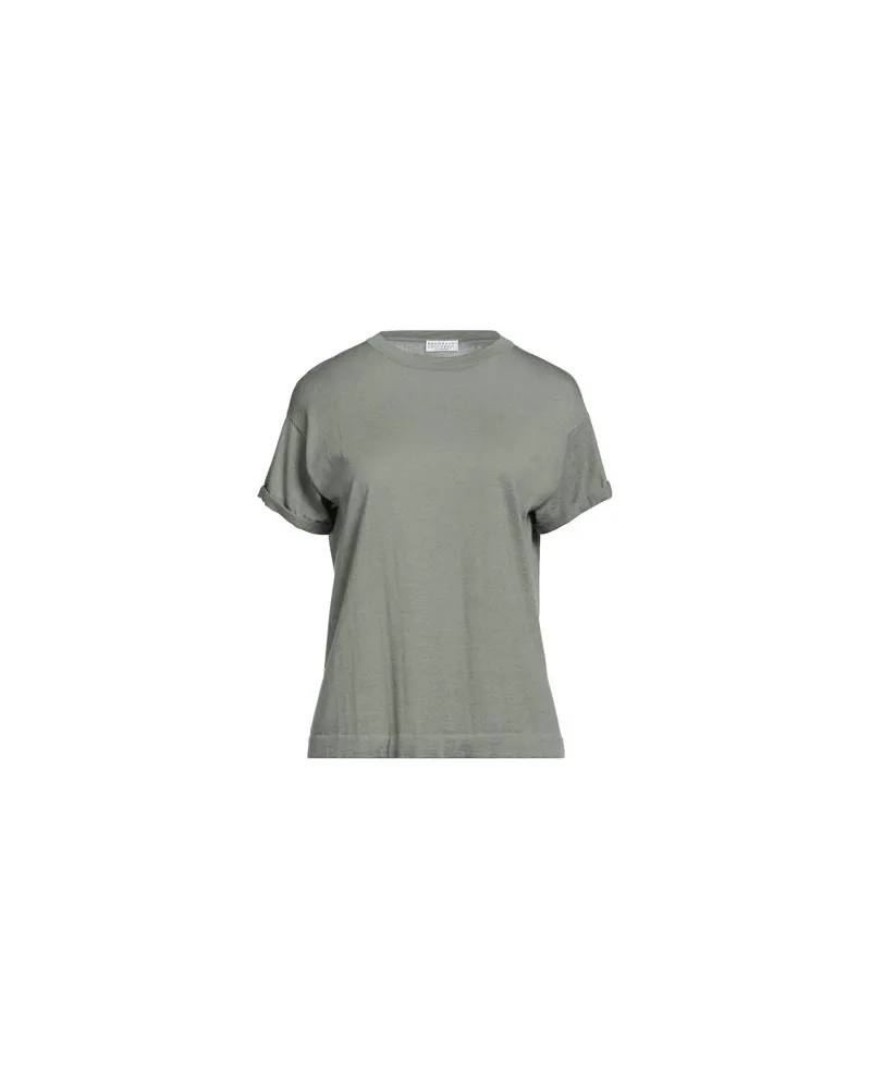 Brunello Cucinelli STRICKWAREN - Pulloverauf YOOX.COM Militärgrün