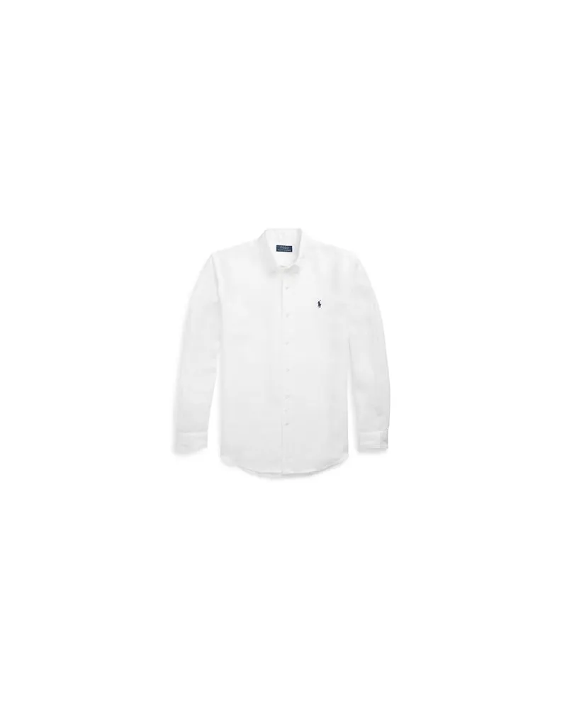 Ralph Lauren SLIM FIT LINEN SHIRT - TOPS - Hemdenauf YOOX.COM Weiß