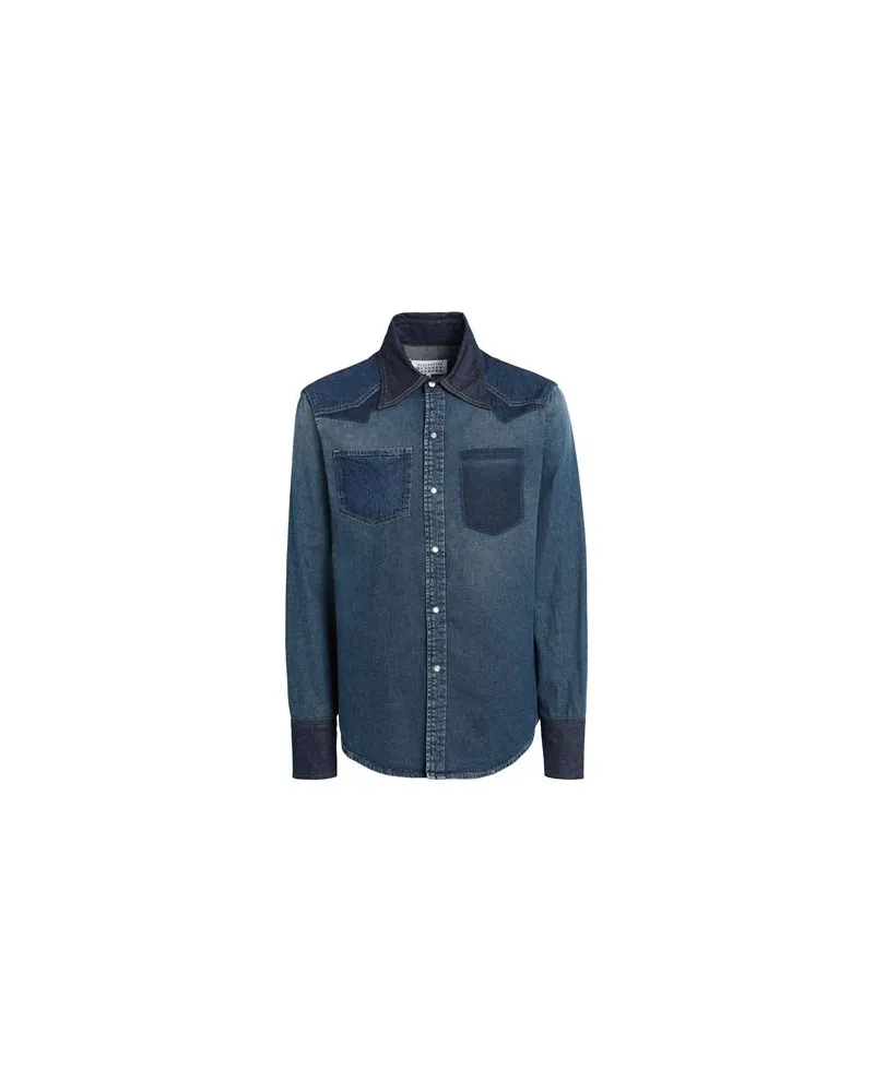 Maison Margiela TOPS - Jeanshemdenauf YOOX.COM Blau