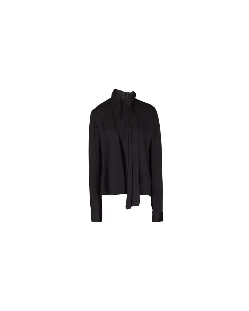 8 by Yoox VISCOSE TIE-NECK BOW BLOUSE  - TOPS - Topsauf YOOX.COM Schwarz