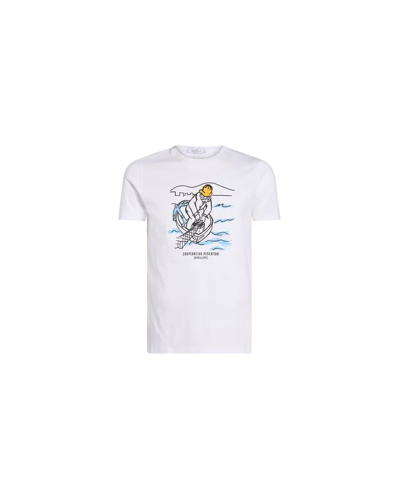 Cooperativa Pescatori Posillipo TOPS - T-shirtsauf YOOX.COM Weiß