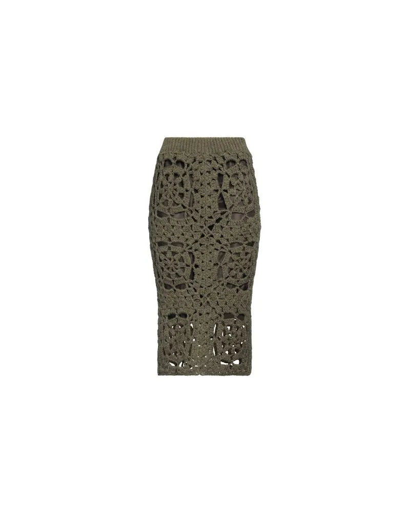 Tu Lizé HOSEN & RÖCKE - Midi-Röckeauf YOOX.COM Militärgrün
