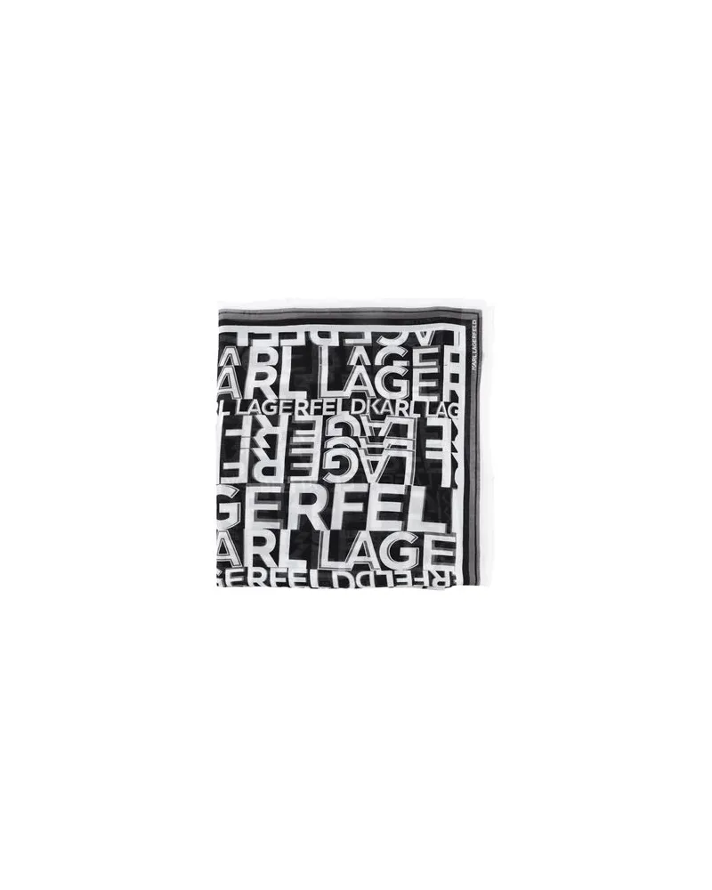 Karl Lagerfeld K/ESSENTIAL AOP SQUARE SCARF  - ACCESSOIRES - Schalsauf YOOX.COM Schwarz