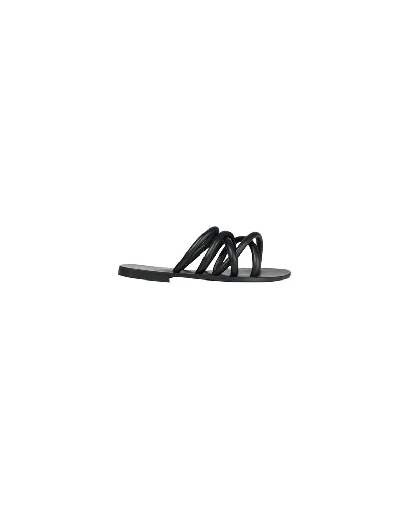 8 by Yoox LEATHER ALMOND TOE SLIDES   - SCHUHE - Sandalenauf YOOX.COM Schwarz