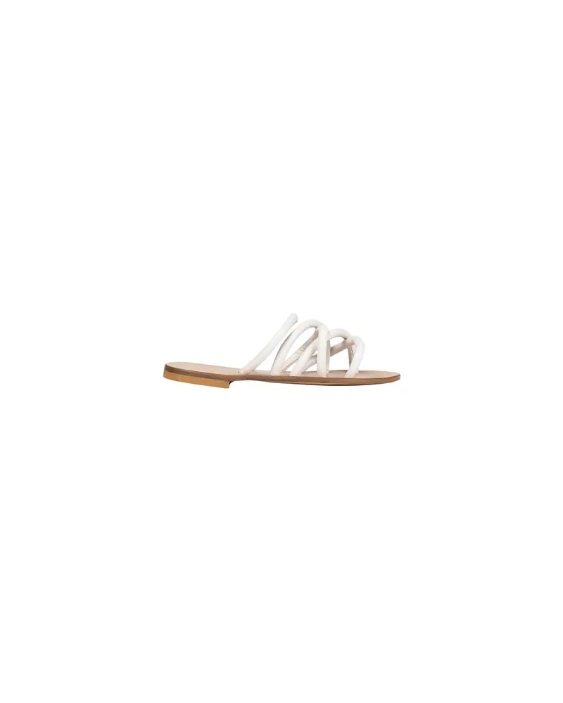 8 by Yoox LEATHER ALMOND TOE SLIDES   - SCHUHE - Sandalenauf YOOX.COM Weiß