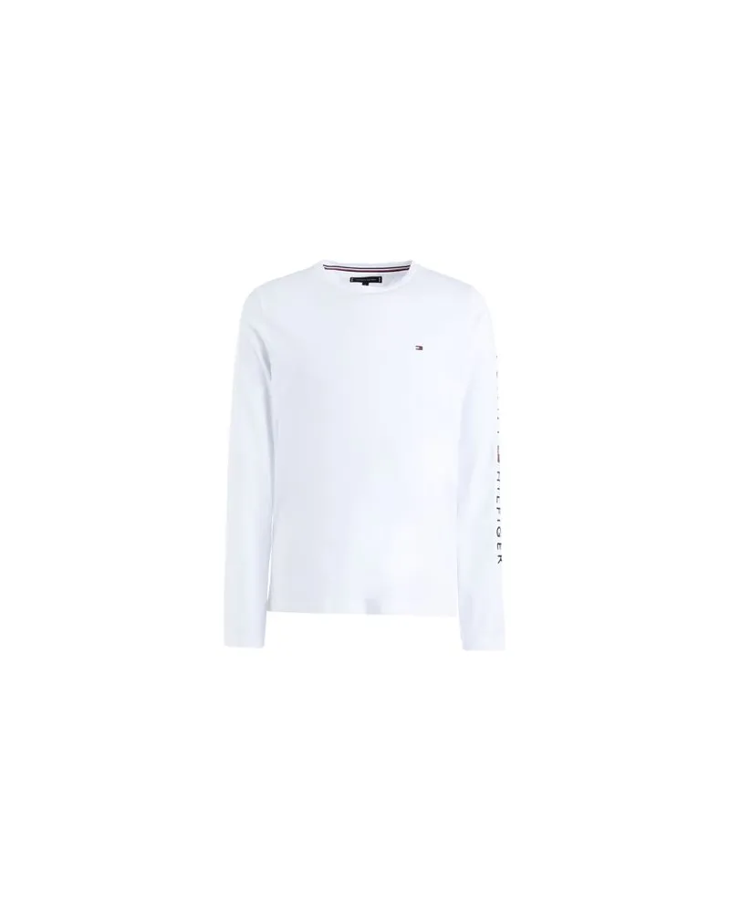 Tommy Hilfiger TOMMY LOGO LONG SLEEVE T-SHIRT  - TOPS - T-shirtsauf YOOX.COM Weiß