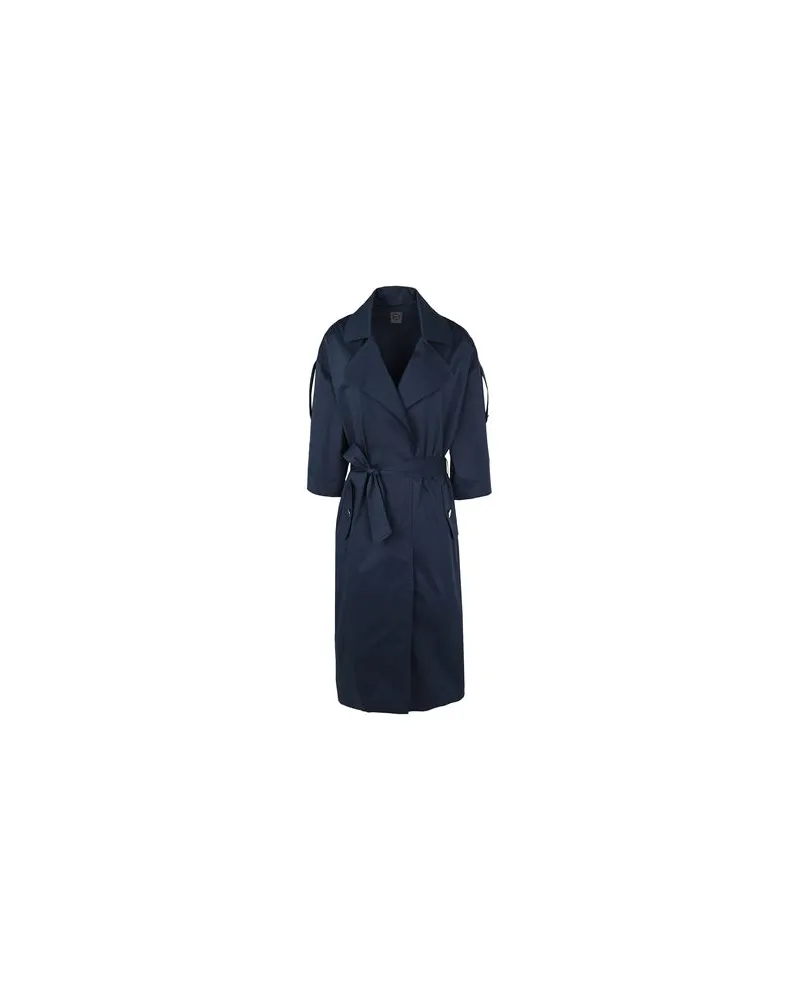 8 by Yoox LIGHTWEIGHT 3/4 SLEEVE BELTED TRENCH COAT   - JACKEN & MÄNTEL - Jacken, Mäntel & Trenchcoatsauf YOOX.COM Nachtblau