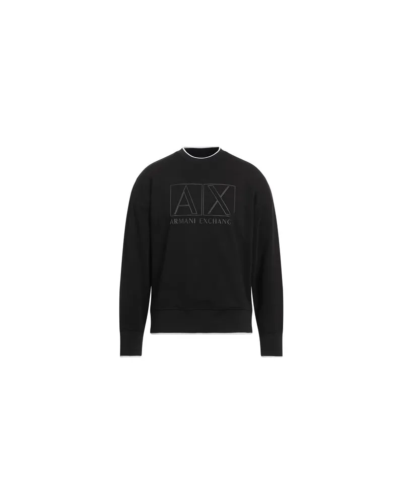 Armani Exchange TOPS - Sweatshirtsauf YOOX.COM Schwarz