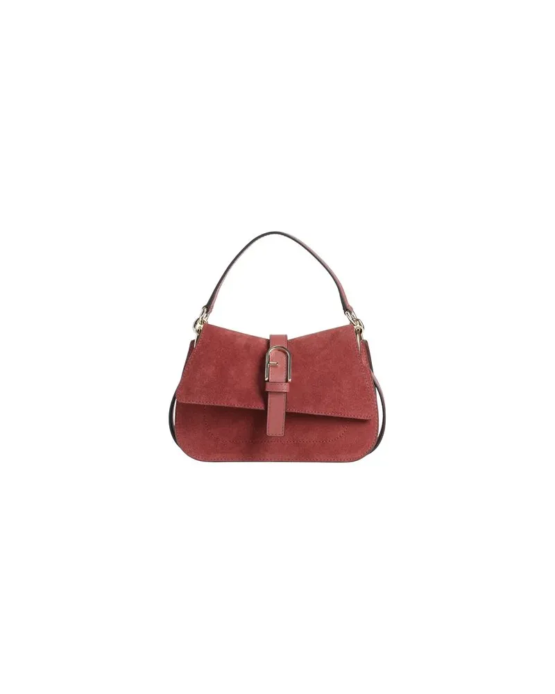 Furla FLOW M TOP HANDLE - TASCHEN - Handtaschenauf YOOX.COM Rostrot