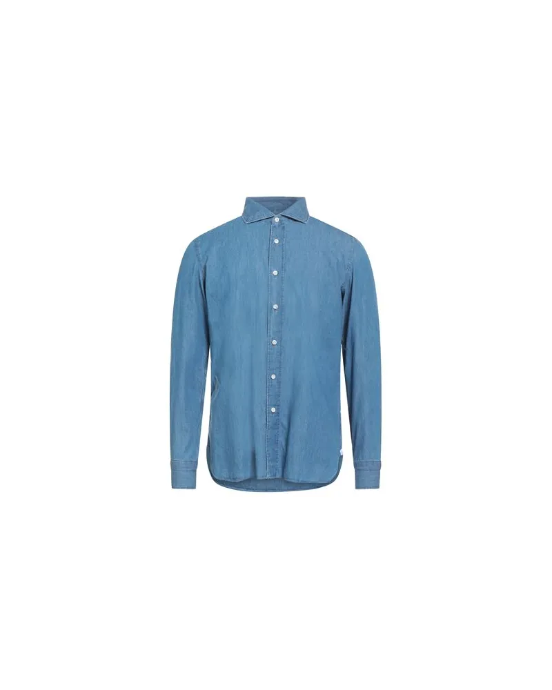 Luigi Borrelli TOPS - Jeanshemdenauf YOOX.COM Blau