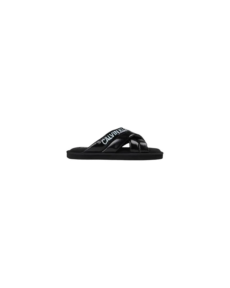 Calvin Klein HOME CRISS CROSS SLI - SCHUHE - Hausschuheauf YOOX.COM Schwarz