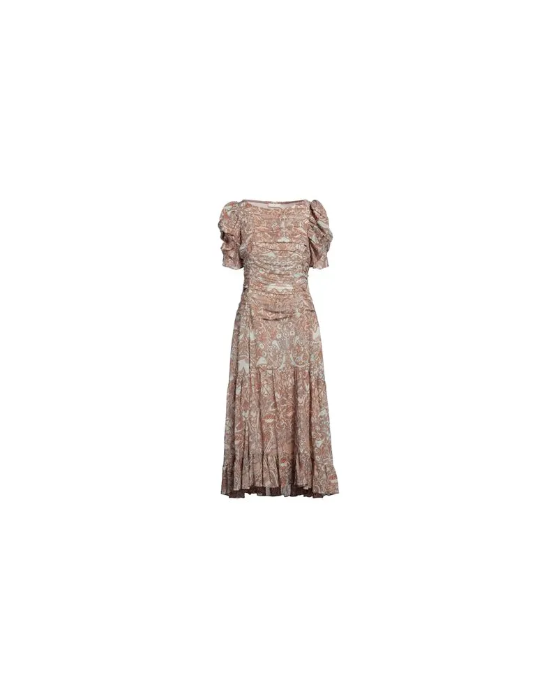 Ulla Johnson KLEIDER - Midi-Kleiderauf YOOX.COM Braun