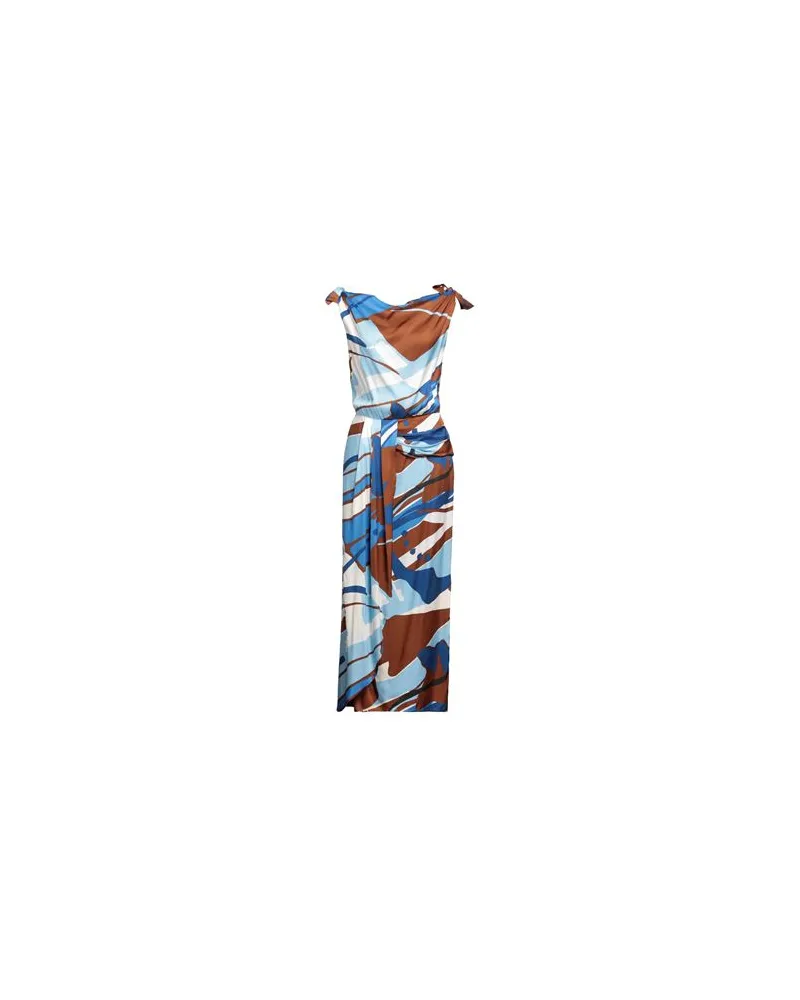 Manila Grace KLEIDER - Maxi-Kleiderauf YOOX.COM Azurblau