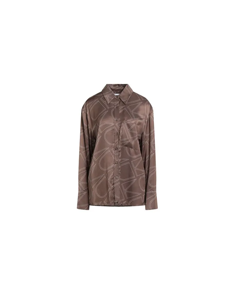 Calvin Klein TOPS - Hemdenauf YOOX.COM Braun
