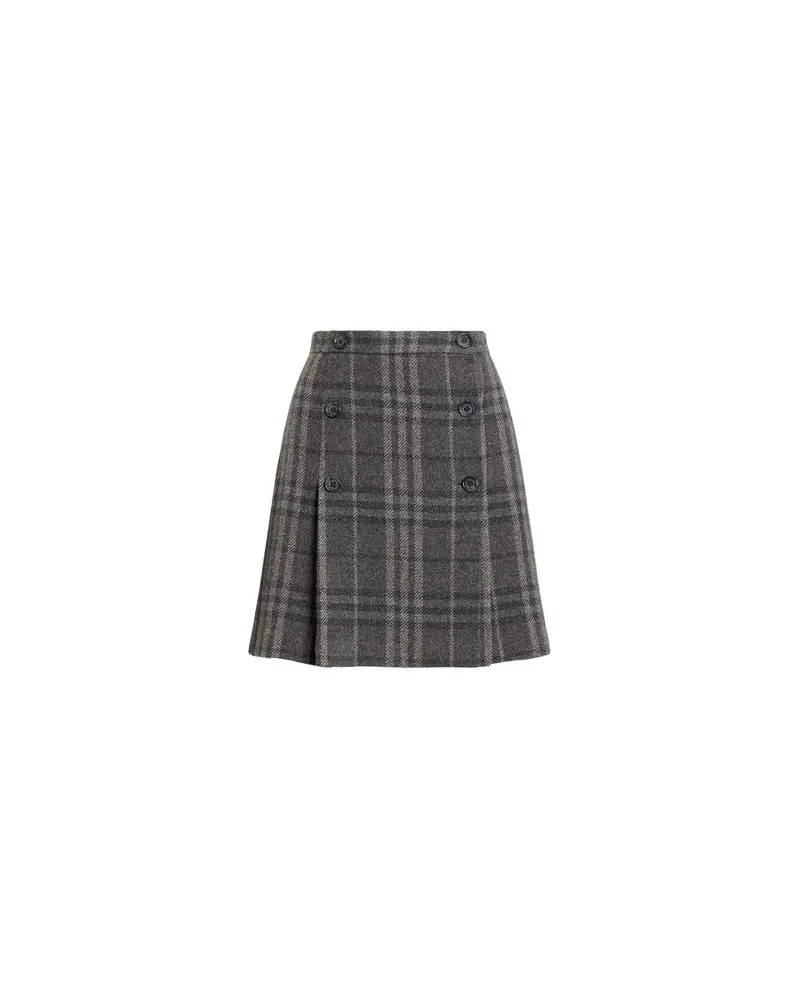 Ralph Lauren PLAID PLEATED WOOL-BLEND TWEED MINISKIRT  - HOSEN & RÖCKE - Miniröckeauf YOOX.COM Grau
