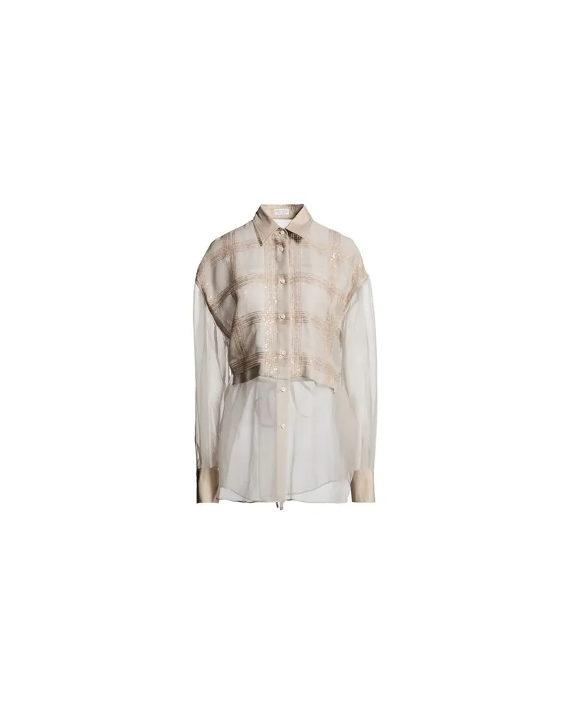 Brunello Cucinelli TOPS - Hemdenauf YOOX.COM Hellgrau