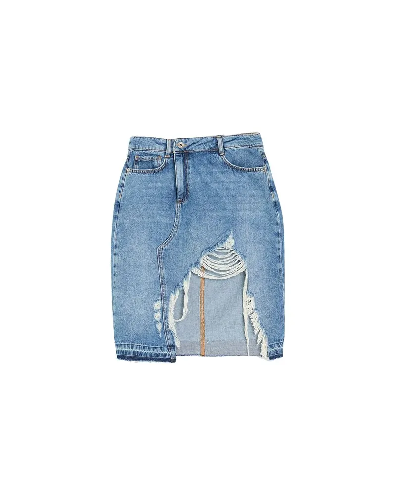 Patrizia Pepe HOSEN & RÖCKE - Jeansröckeauf YOOX.COM Blau