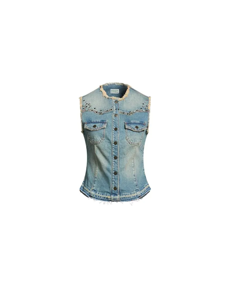 Guess JACKEN & MÄNTEL - Jeansjacken/Mäntelauf YOOX.COM Blau