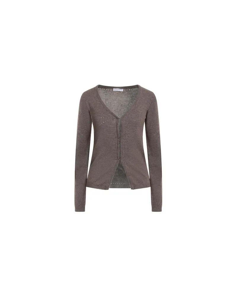 Majestic STRICKWAREN - Strickjackenauf YOOX.COM Maulwurfsgrau
