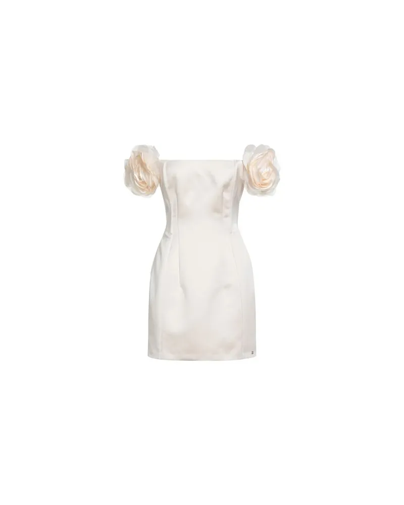 Elisabetta Franchi KLEIDER - Mini-Kleiderauf YOOX.COM Cremeweiß