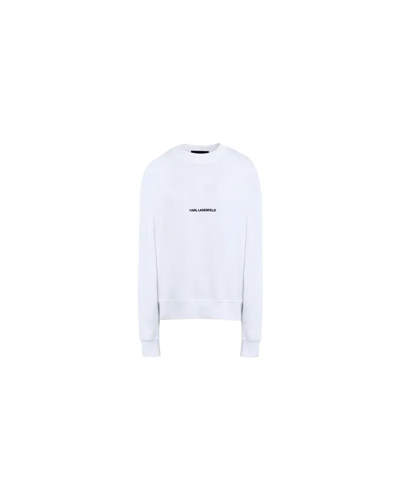 Karl Lagerfeld UNISEX LOGO SWEATSHIRT  - TOPS - Sweatshirtsauf YOOX.COM Weiß