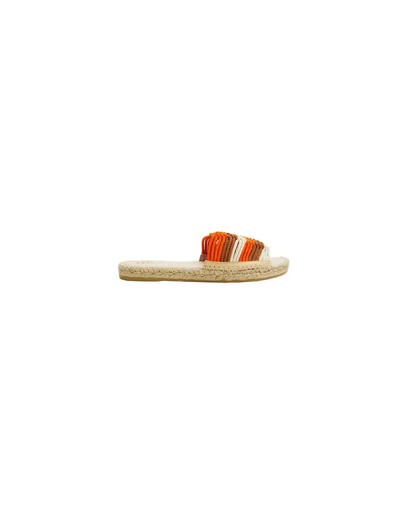 8 by Yoox MULTICOLORED WEDGE ESOADRILLES   - SCHUHE - Espadrillesauf YOOX.COM Orange