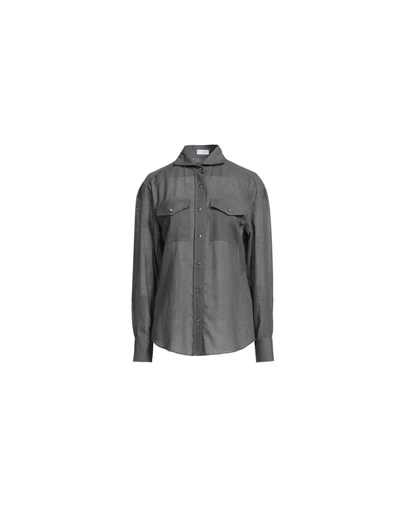 Brunello Cucinelli TOPS - Hemdenauf YOOX.COM Grau