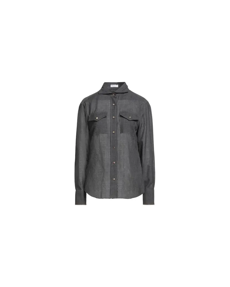 Brunello Cucinelli TOPS - Hemdenauf YOOX.COM Braungrau
