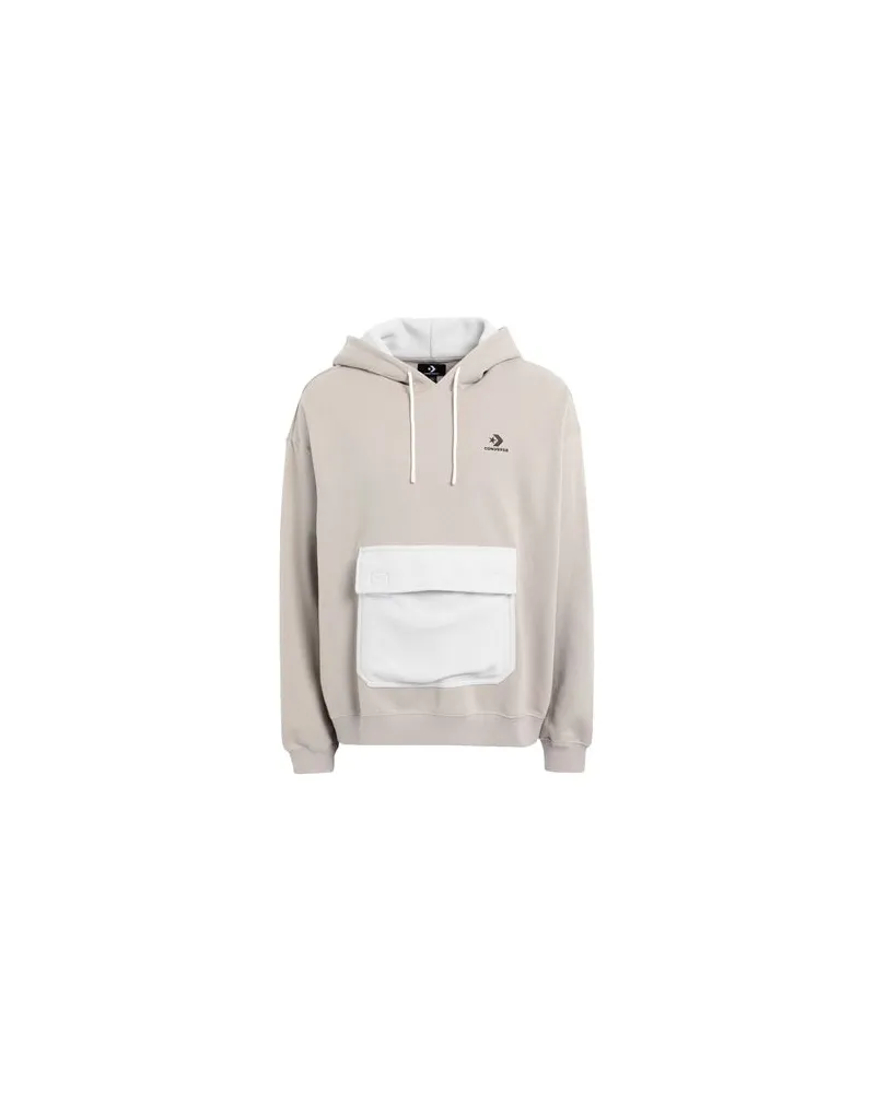 Converse ELEVATED SEASONAL PO HOODIE  - TOPS - Sweatshirtsauf YOOX.COM Maulwurfsgrau