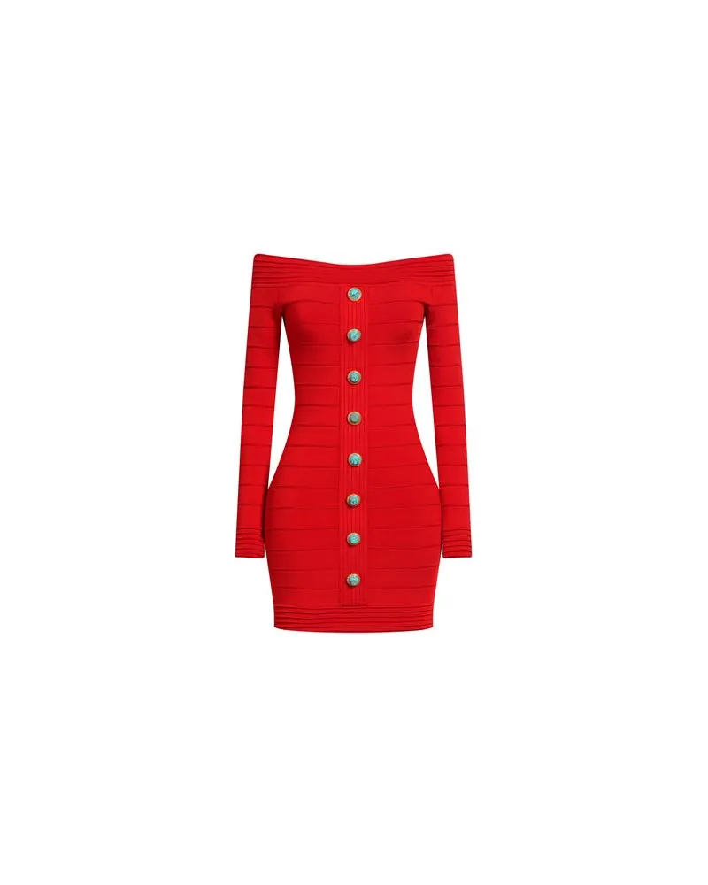 Balmain KLEIDER - Mini-Kleiderauf YOOX.COM Tomatenrot