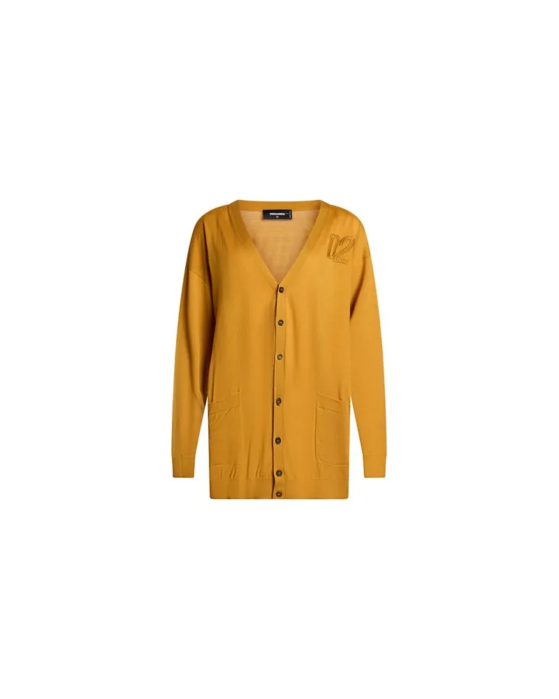 Dsquared2 STRICKWAREN - Strickjackenauf YOOX.COM Senf