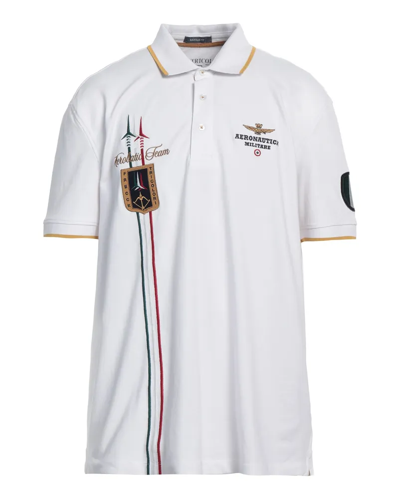 Aeronautica Militare Poloshirt Weiß