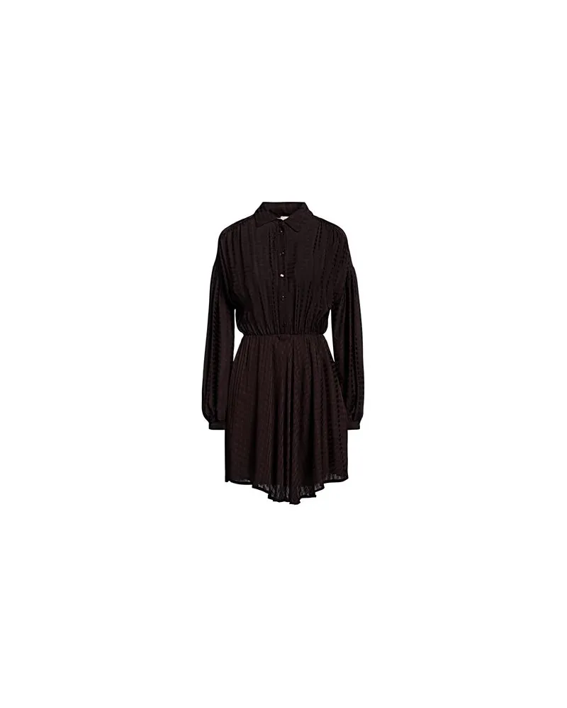 Même Road KLEIDER - Mini-Kleiderauf YOOX.COM Dunkelbraun