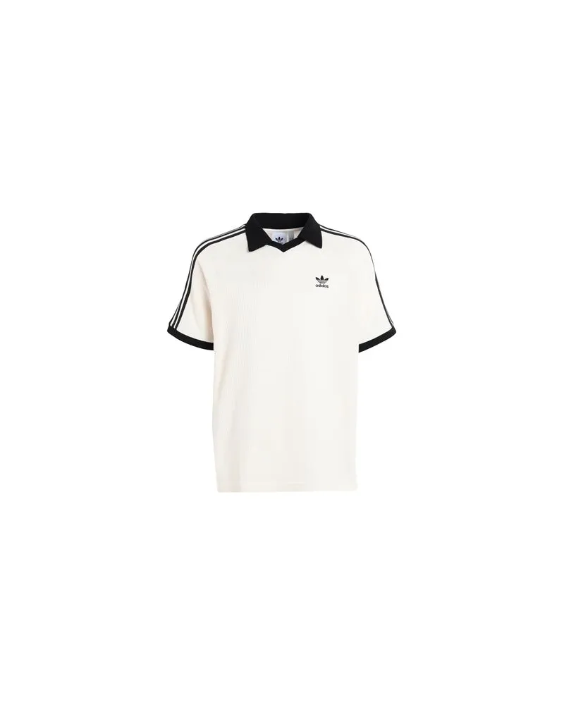 adidas ADICOLOR CLASSICS WAFFLE POLO  - TOPS - Poloshirtsauf YOOX.COM Elfenbein