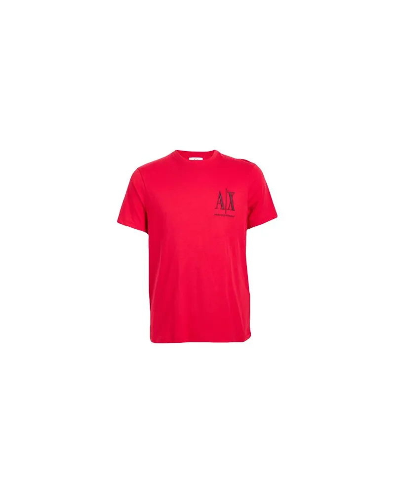 Armani Exchange ICON PERIOD - TOPS - T-shirtsauf YOOX.COM Ziegelrot