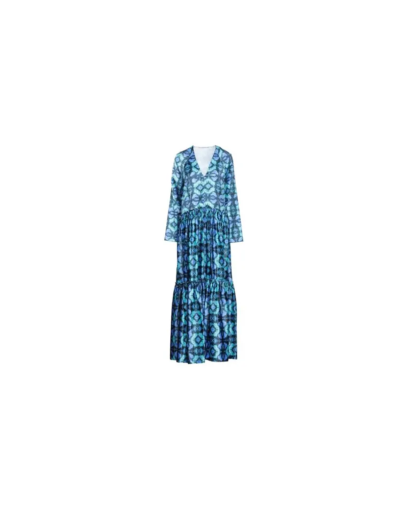 Aglini KLEIDER - Maxi-Kleiderauf YOOX.COM Himmelblau