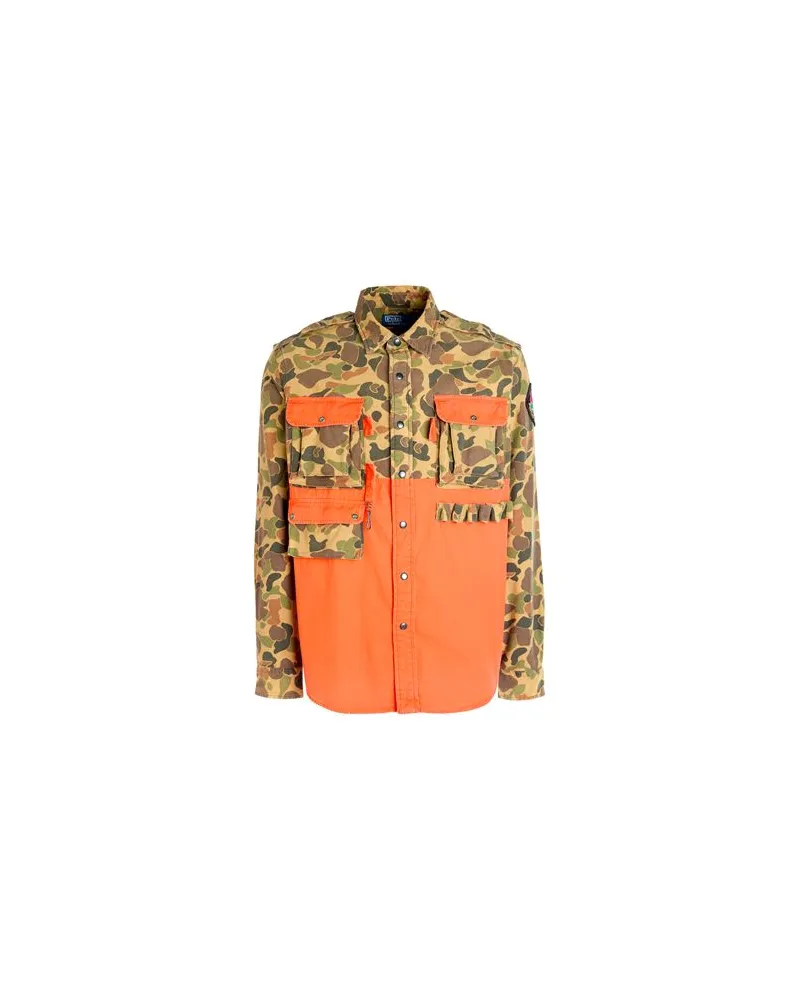 Ralph Lauren CLASSIC FIT CAMO UTILITY SHIRT  - TOPS - Hemdenauf YOOX.COM Militärgrün