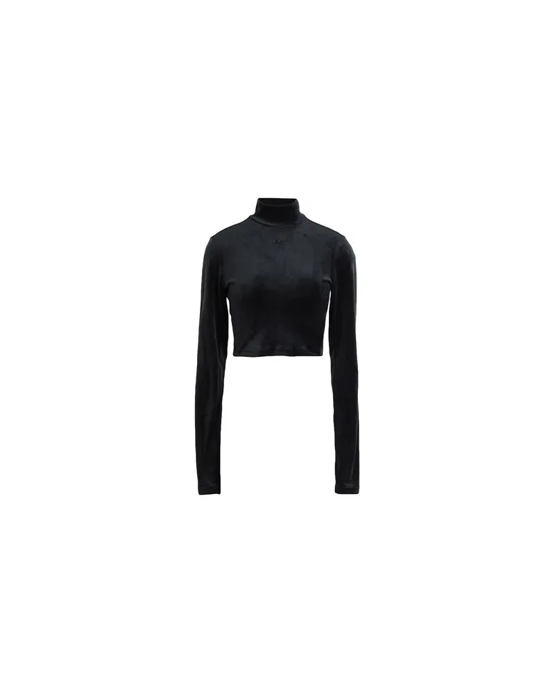 adidas VELVET CROP TOP  - TOPS - Topsauf YOOX.COM Schwarz