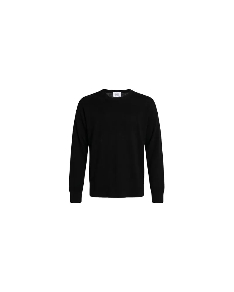 Alpha Studio STRICKWAREN - Pulloverauf YOOX.COM Schwarz