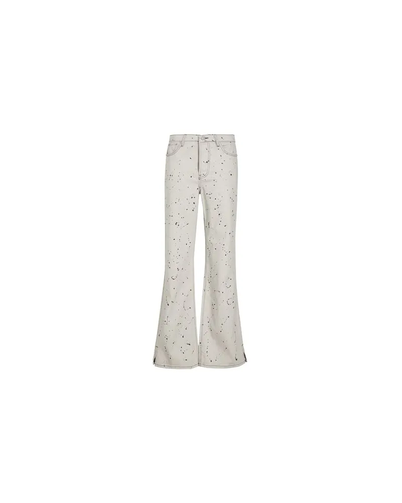 8 by Yoox PAINTED DENIM PANTS  - HOSEN & RÖCKE - Jeanshosenauf YOOX.COM Hellgrau