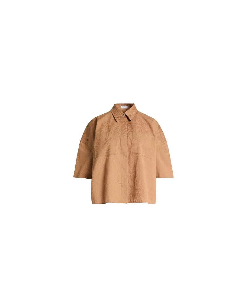 Brunello Cucinelli TOPS - Hemdenauf YOOX.COM Kamel