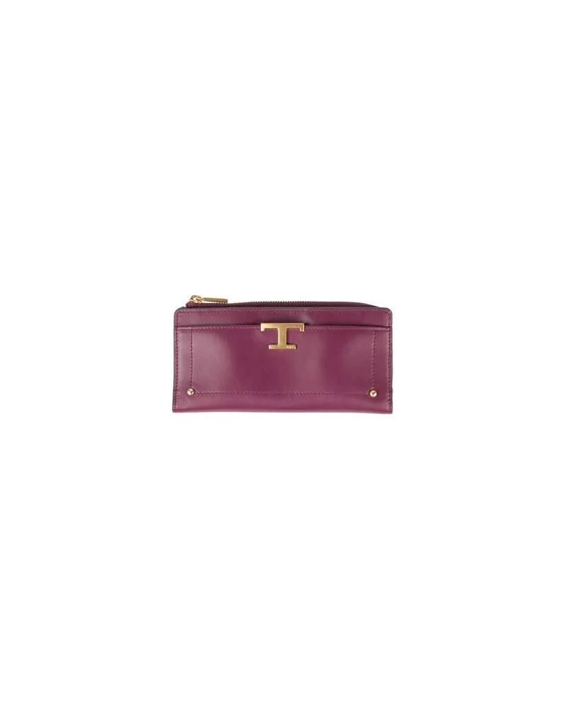 TOD'S Kleinlederwaren - Brieftaschenauf YOOX.COM Pflaume