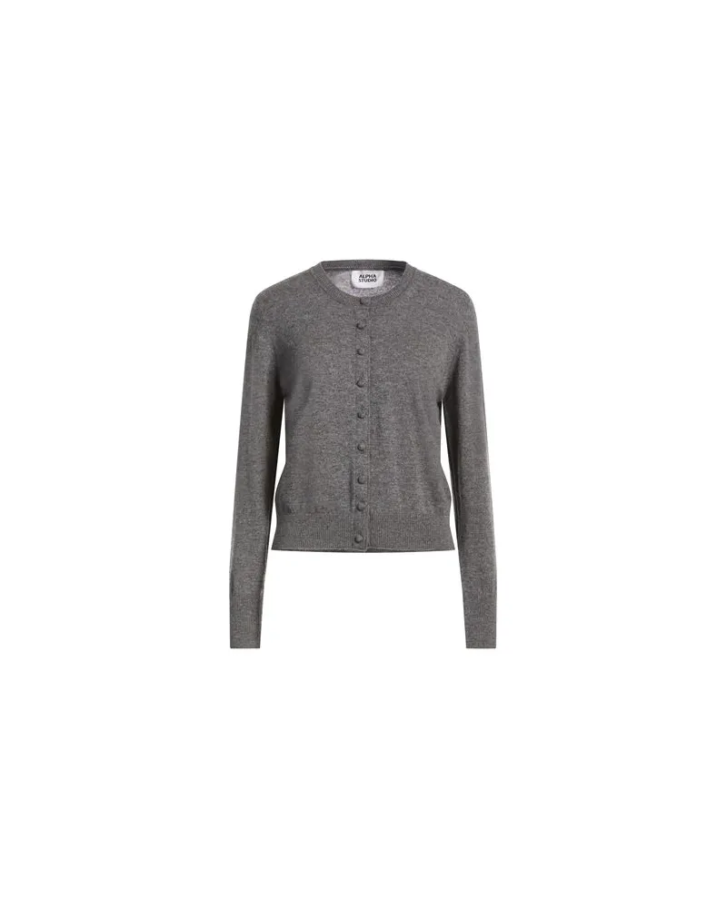 Alpha Studio STRICKWAREN - Strickjackenauf YOOX.COM Grau