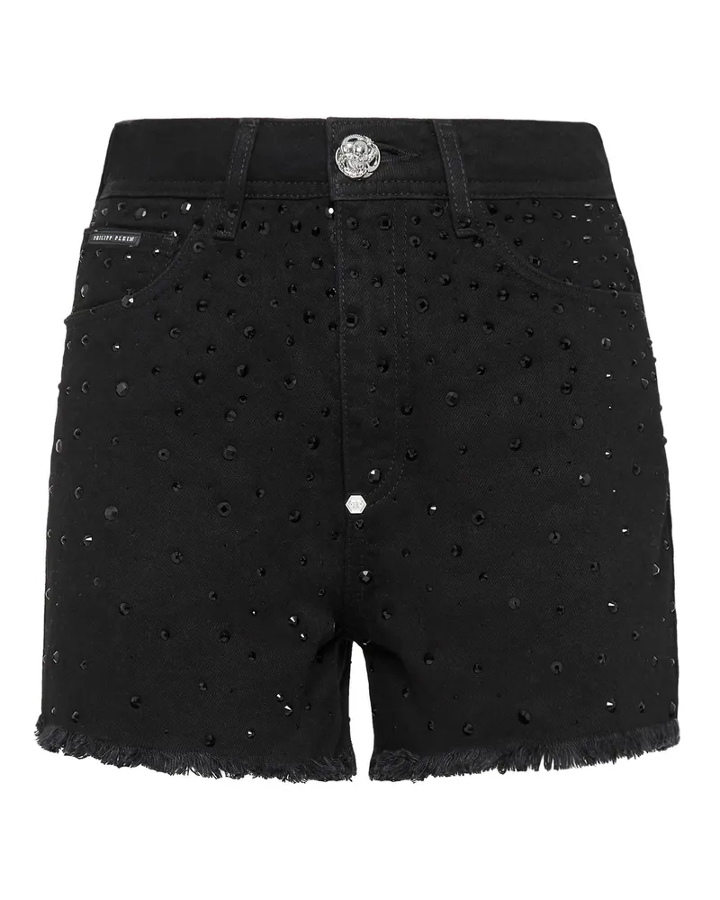 Philipp Plein Jeansshorts Schwarz