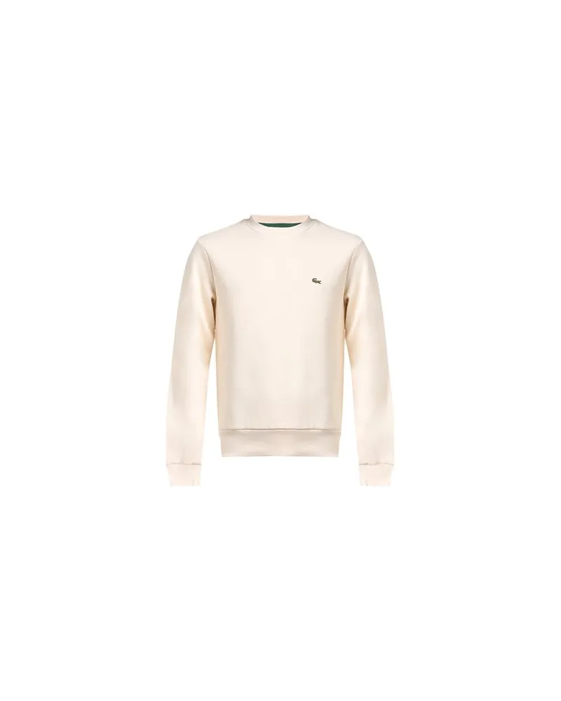 Lacoste TOPS - Sweatshirtsauf YOOX.COM Cremeweiß