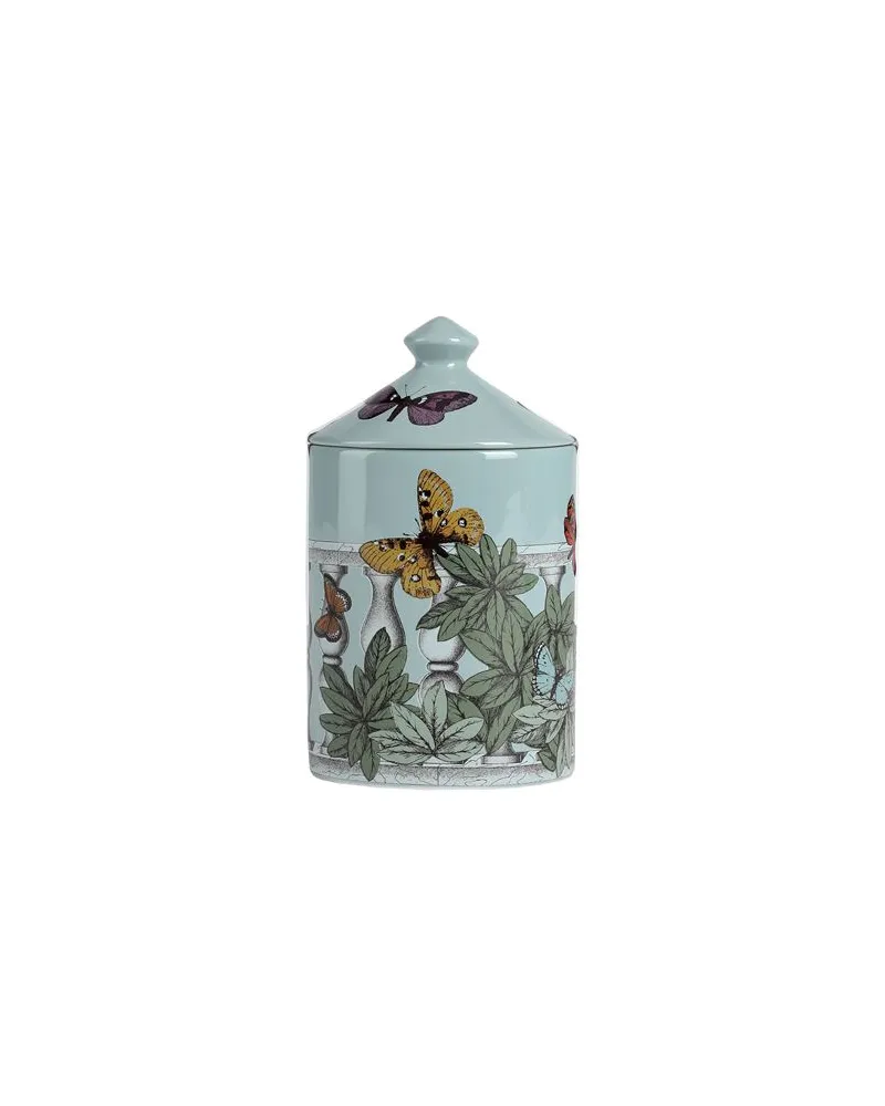 Fornasetti SMALL SCENTED CANDLE FARFALLE BALAUSTRA - FRAGRANCE GIARDINO SEGRETO  - DEKORATIONEN - Kerzenauf YOOX.COM Grün