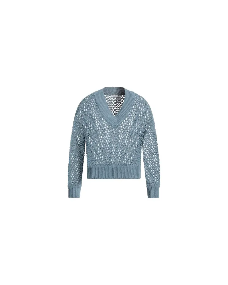 Brunello Cucinelli STRICKWAREN - Pulloverauf YOOX.COM Taubenblau